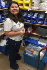 Young woman at work in hospital