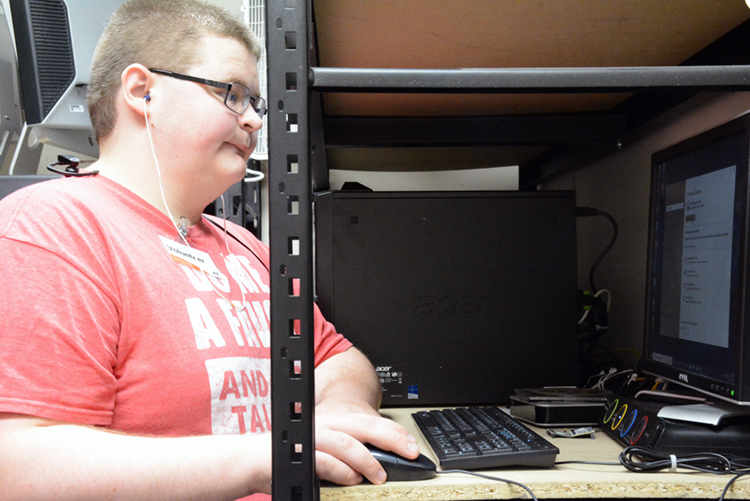 Jack sitting at computer