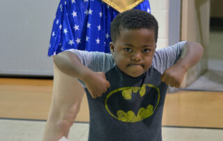 young boy showing a tough emotion