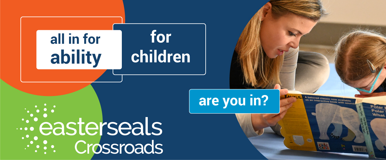 child reading with therapist and words all in for ability for children, are you in?