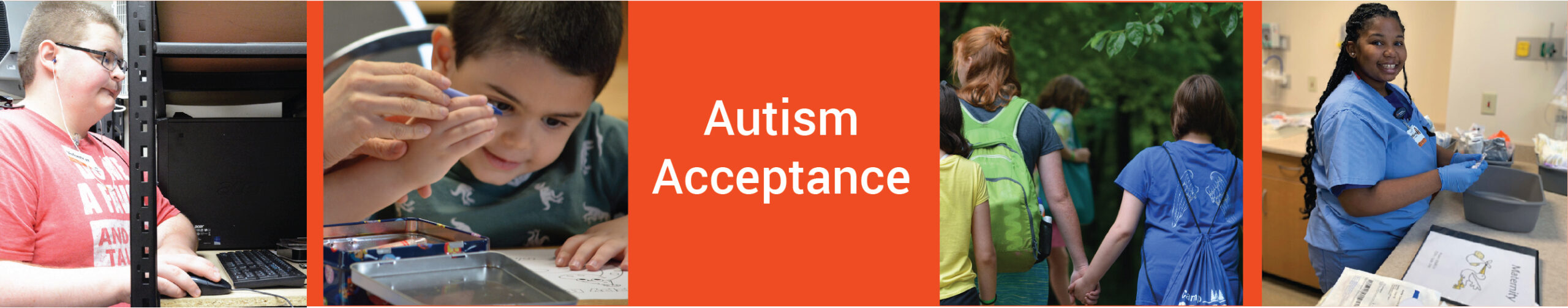 images of people with words autism acceptance
